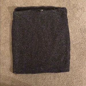 Forever 21, metallic body con mini skirt